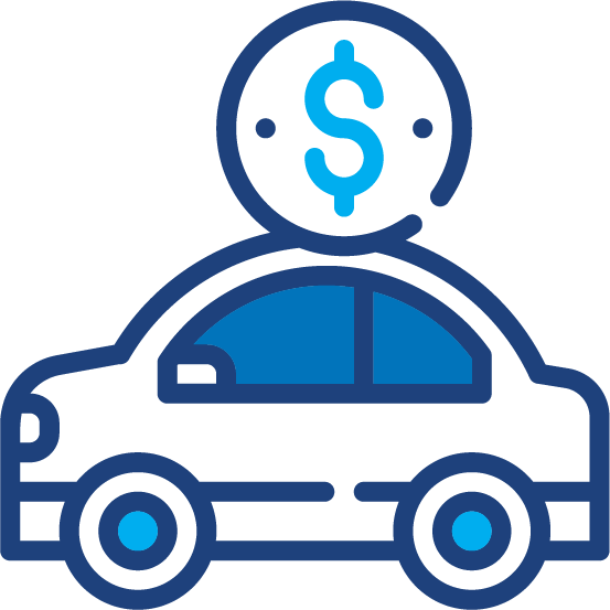 A graphical illustration of a car loan