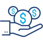 Hand holding money icon