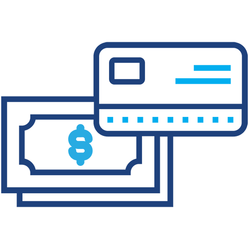 Money and credit card icon