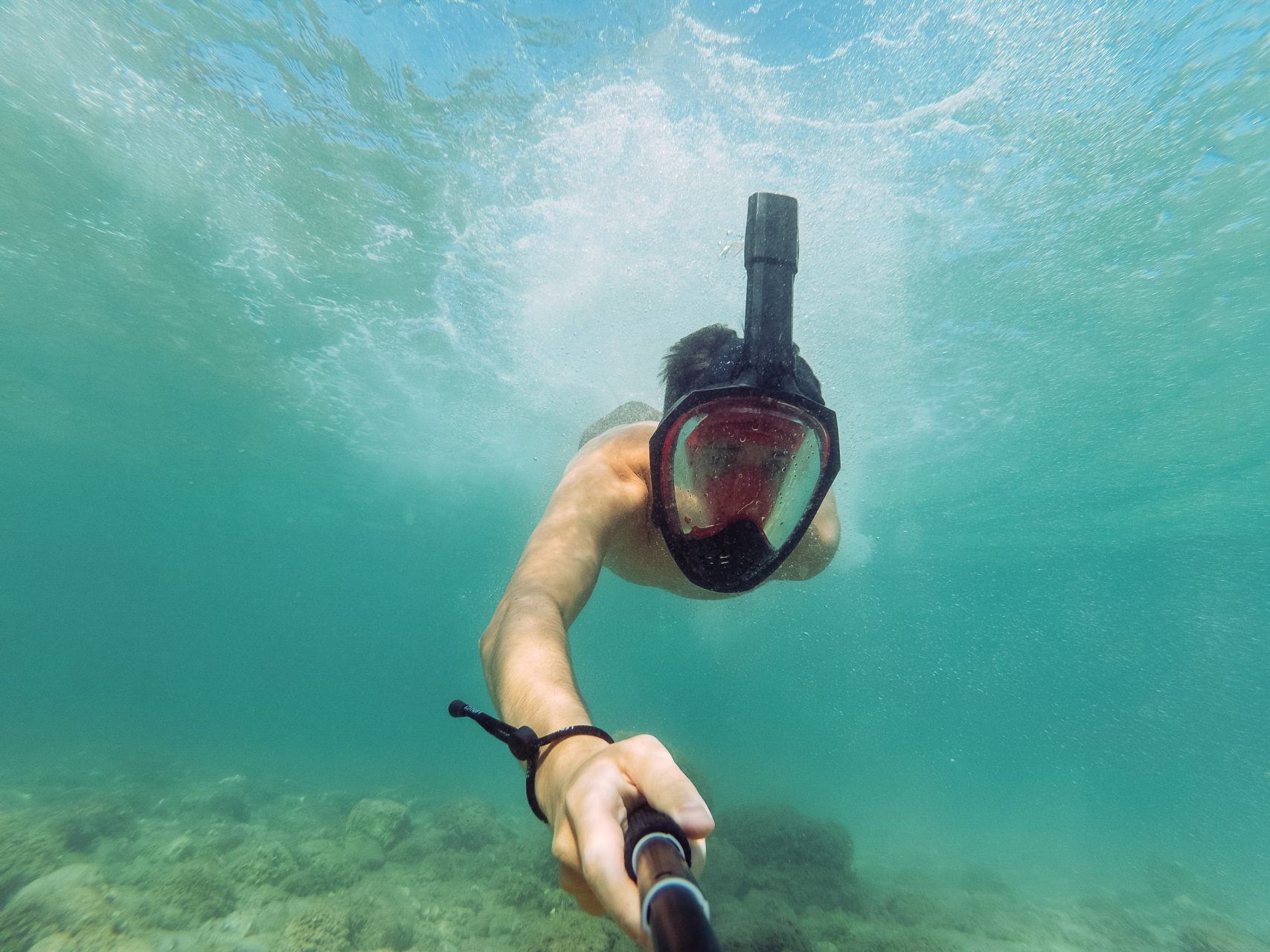 Man snorkeling