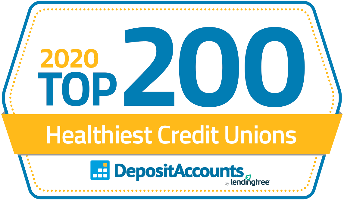 Top 200 healthiest credit unions badge