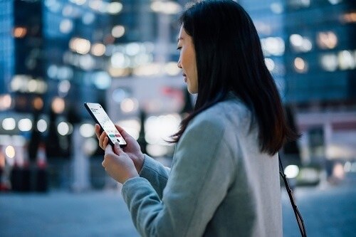 Woman on phone