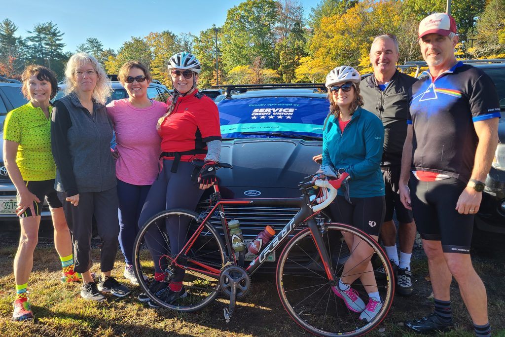 Seven Service CU stateside employees rode in the King Challenge.