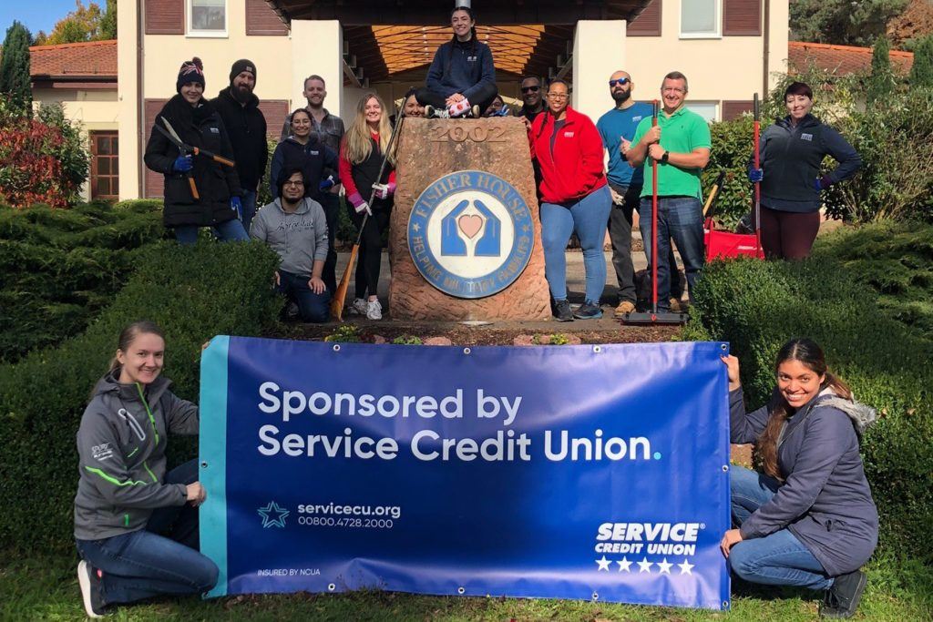 Service CU employees helped clean up the Landstuhl Fisher House.