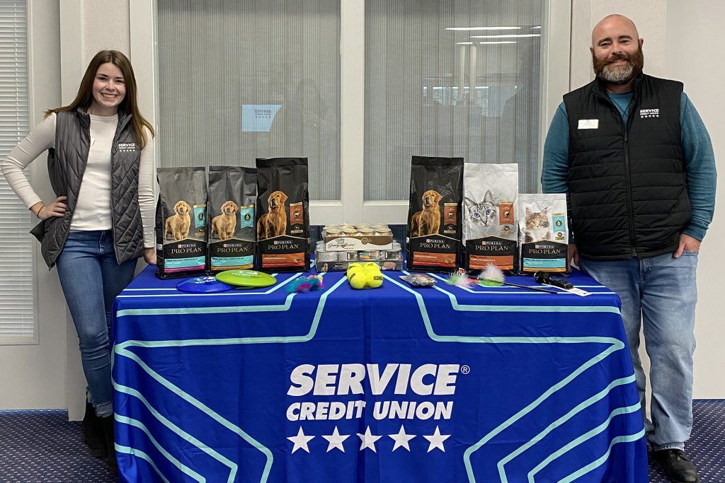 Service CU's Salem branch collected donation items for the Salem Animal Rescue League.