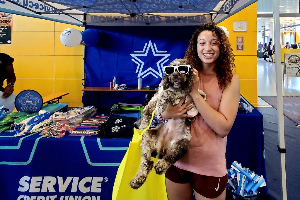 All guests, including dogs, had a great time at Service CU's booth at the Ansbach Community Showcase.