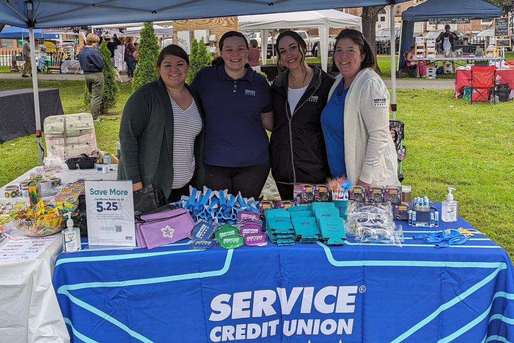 Volunteers from Service CU greeted attendees at the annual LebFest.