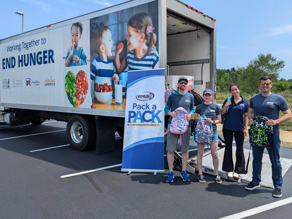 Service CU's corporate headquarters in Portsmouth served as one of the collection sites for the 2024 Pack-A-Pack drive.