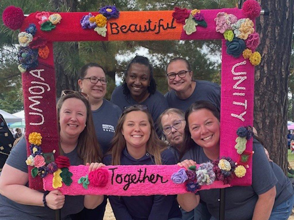 Service CU volunteers taking part in the Concord Multicultural Festival.