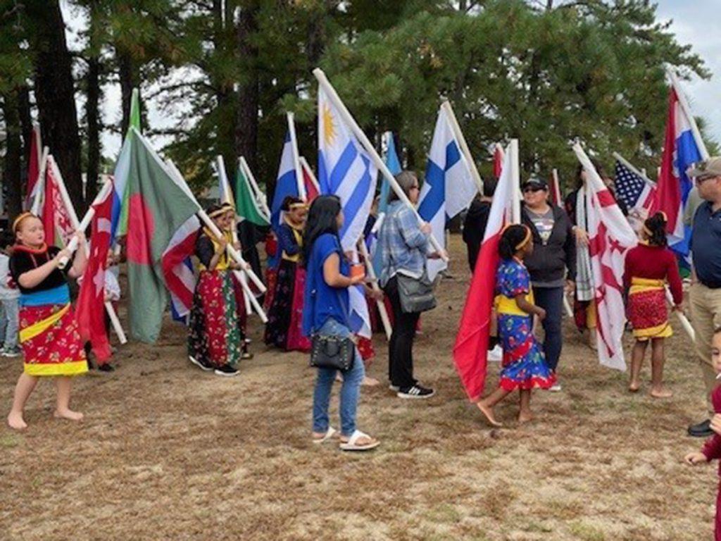 Among the many activities at the Concord Multicultural Festival was the Parade of Flags.