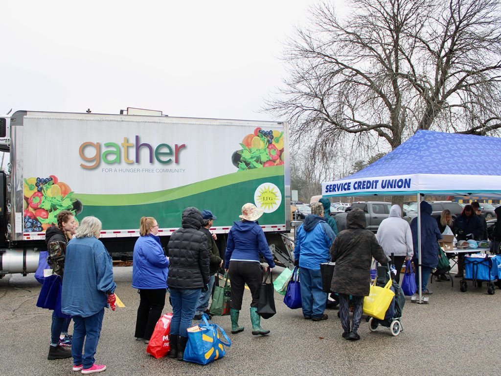 Service CU and Gather partnered to provide 23,630 pounds of food to 545 families in need this Thanksgiving.