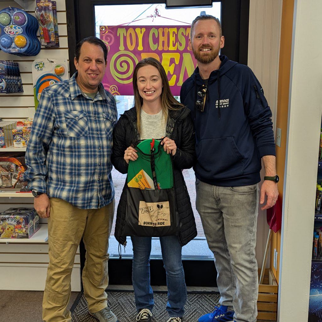 Service CU volunteers at the Toy Chest in North Conway, NH.