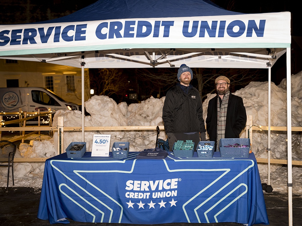 Service CU was the presenting sponsor of the Family Skate Party at Puddle Dock.