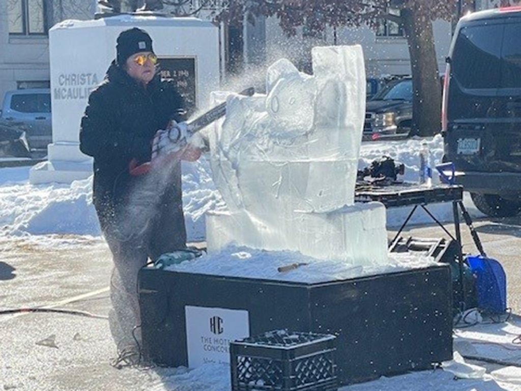 Service CU was the sponsor of the ice sculptures at the Concord Winter Festival.