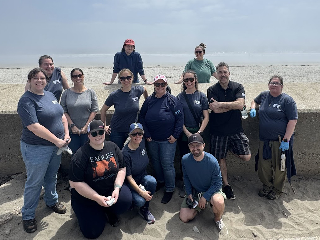 Service CU staff helped clean up Jenness State Beach as part of the Granite United Way Day of Caring.
