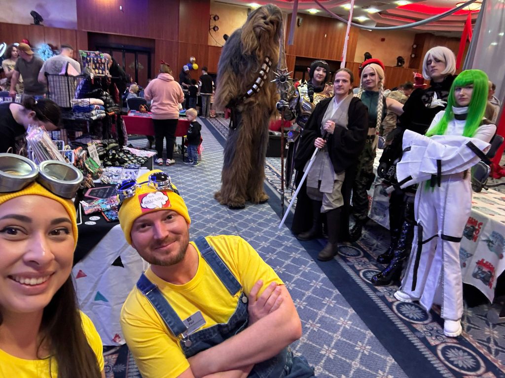 Service CU staff with attendees of Sneakz & Geekz, dressed as their favorite Star Wars characters.