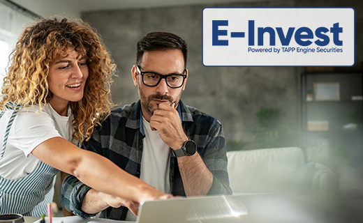 Couple looking at computer