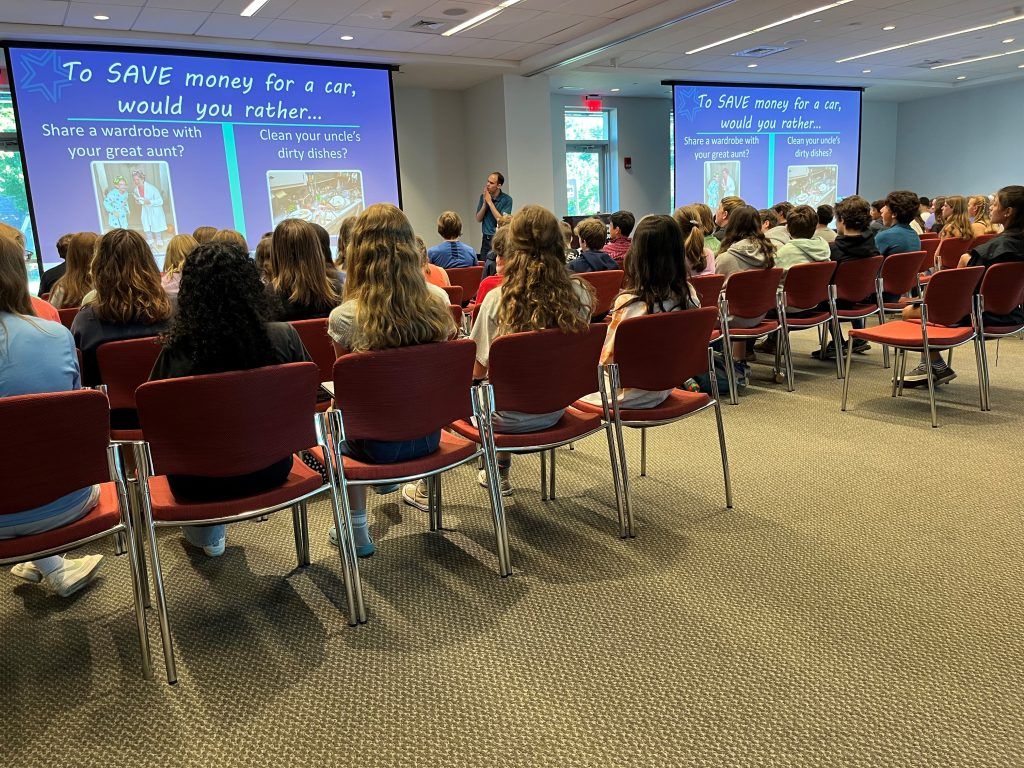 group of students at the Bite of Reality Fair