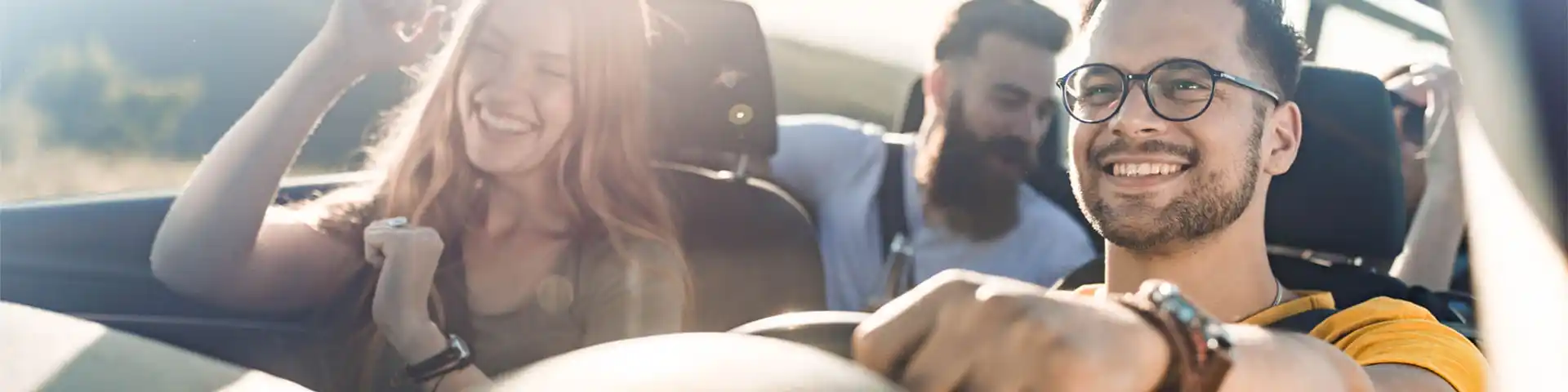 friends going on a sunny drive
