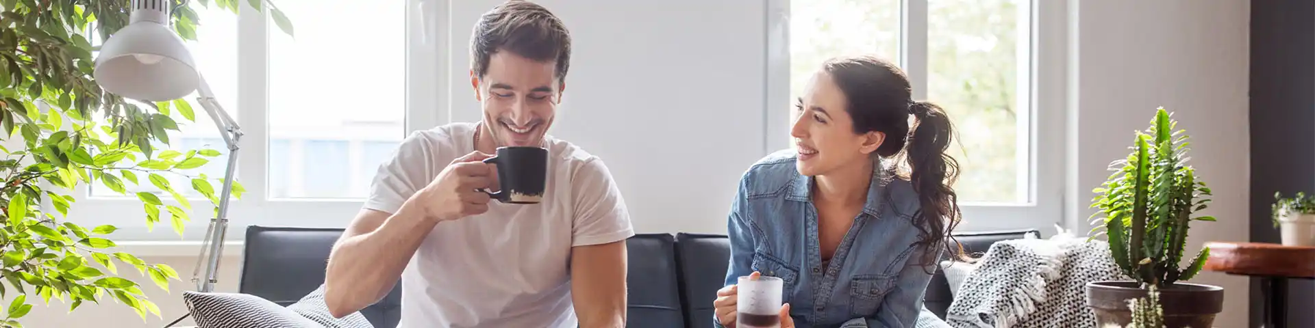 couple having their morning coffee