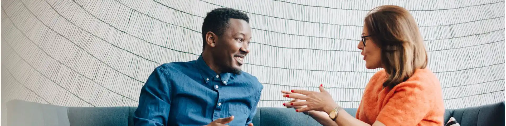 two people having a conversation