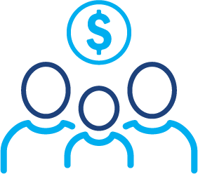 Family with a Dollar sign above them